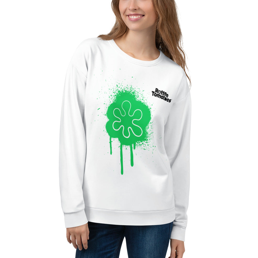 Rotten Tomatoes Green Splatter Crewneck Sweatshirt