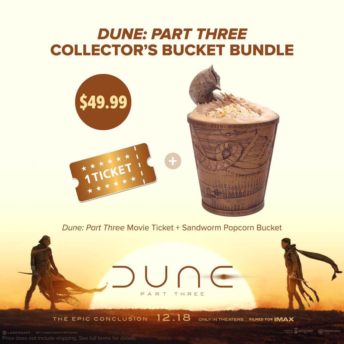 Dune: Part Three Popcorn Bucket Bundle