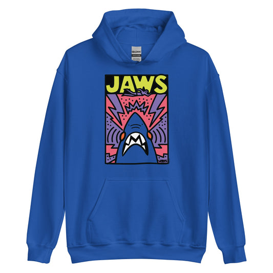 Jaws movie poster doodle hoodie - royal