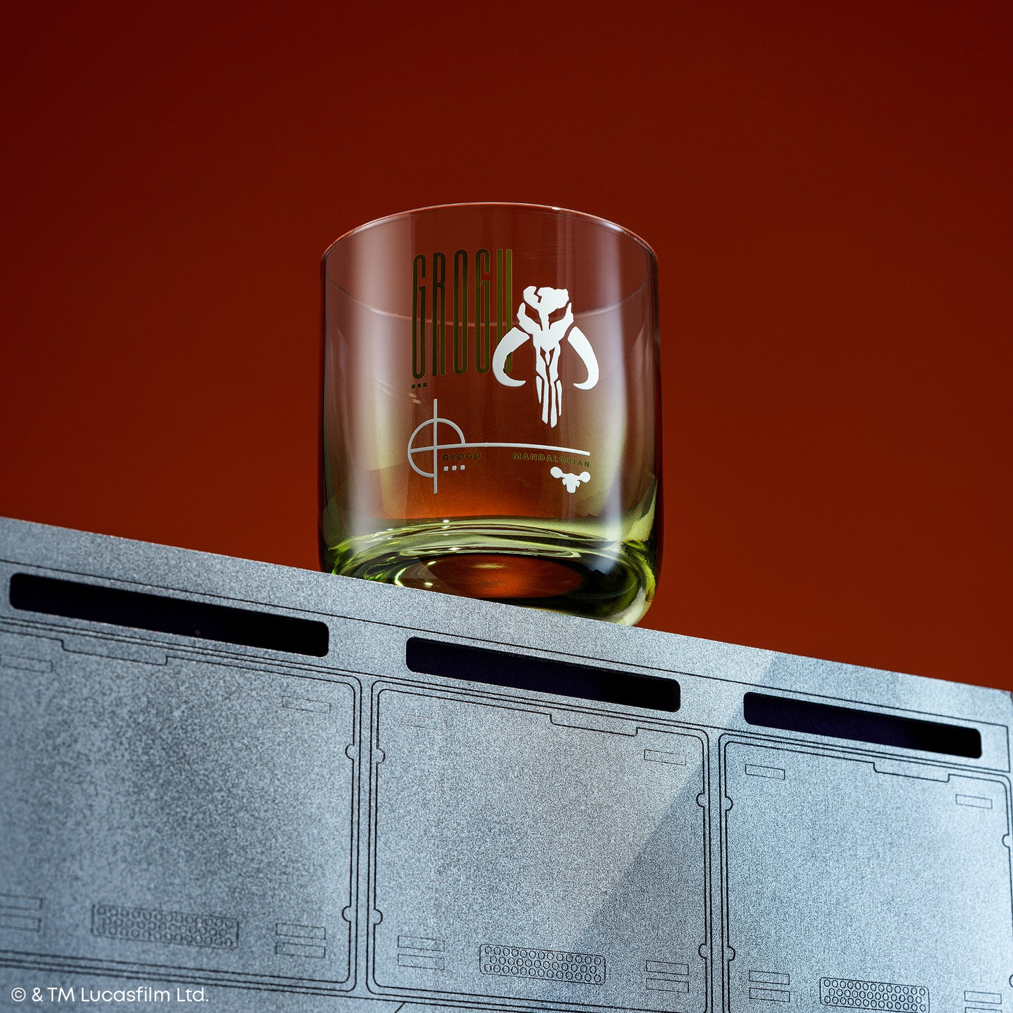 Star Wars™ Bounty Mandalorian Short Drinking Glasses - Grogu + Wherever I Go He Goes