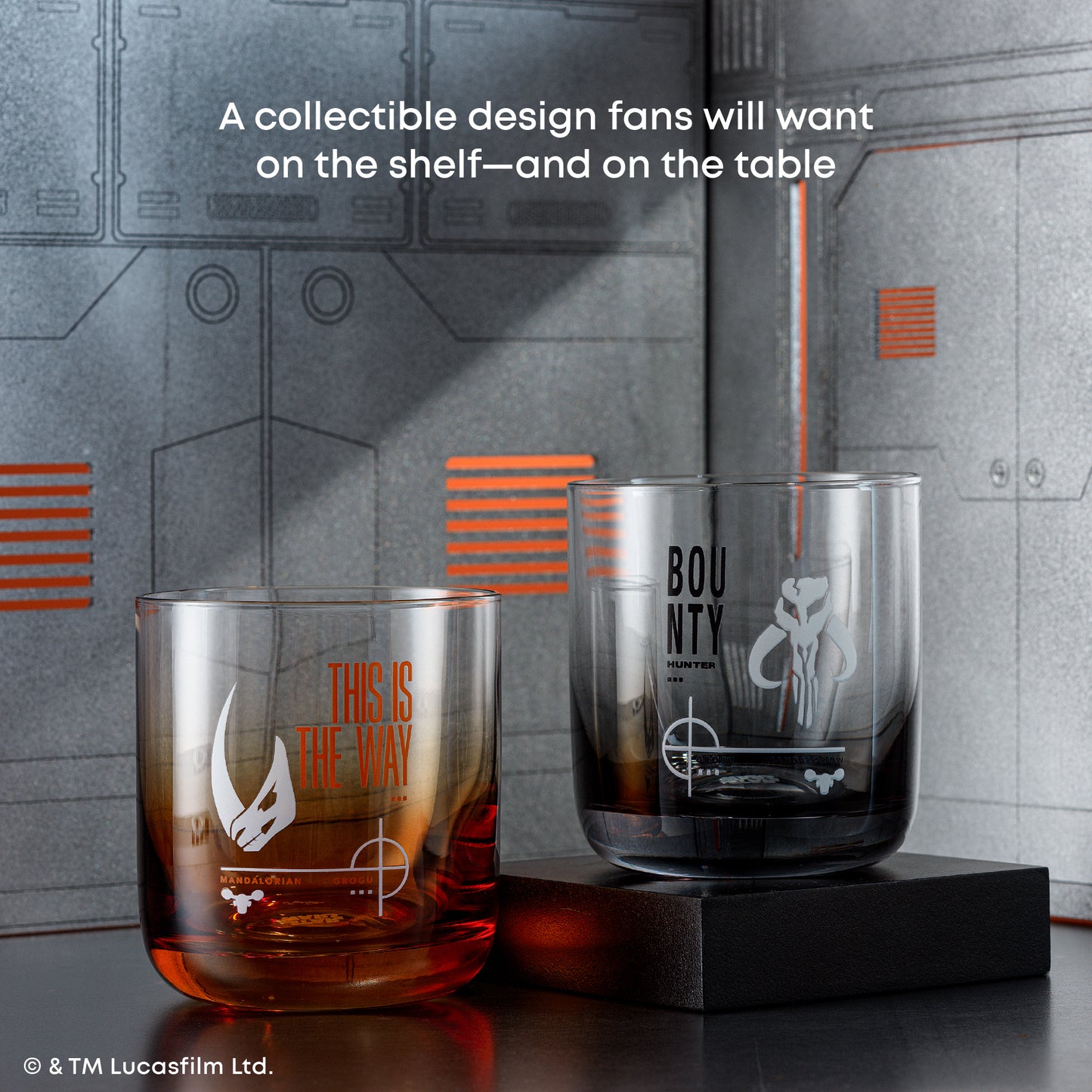 Star Wars™ Bounty Mandalorian Short Drinking Glasses - Bounty + This Is The Way