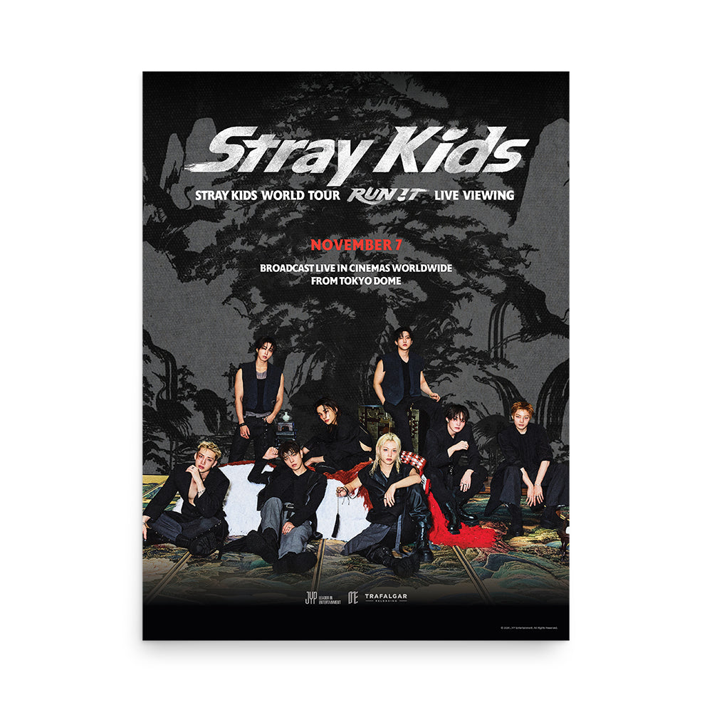 Stray Kids World Tour <RUN IT> LIVE VIEWING Poster with Special Edition Metallic Finish
