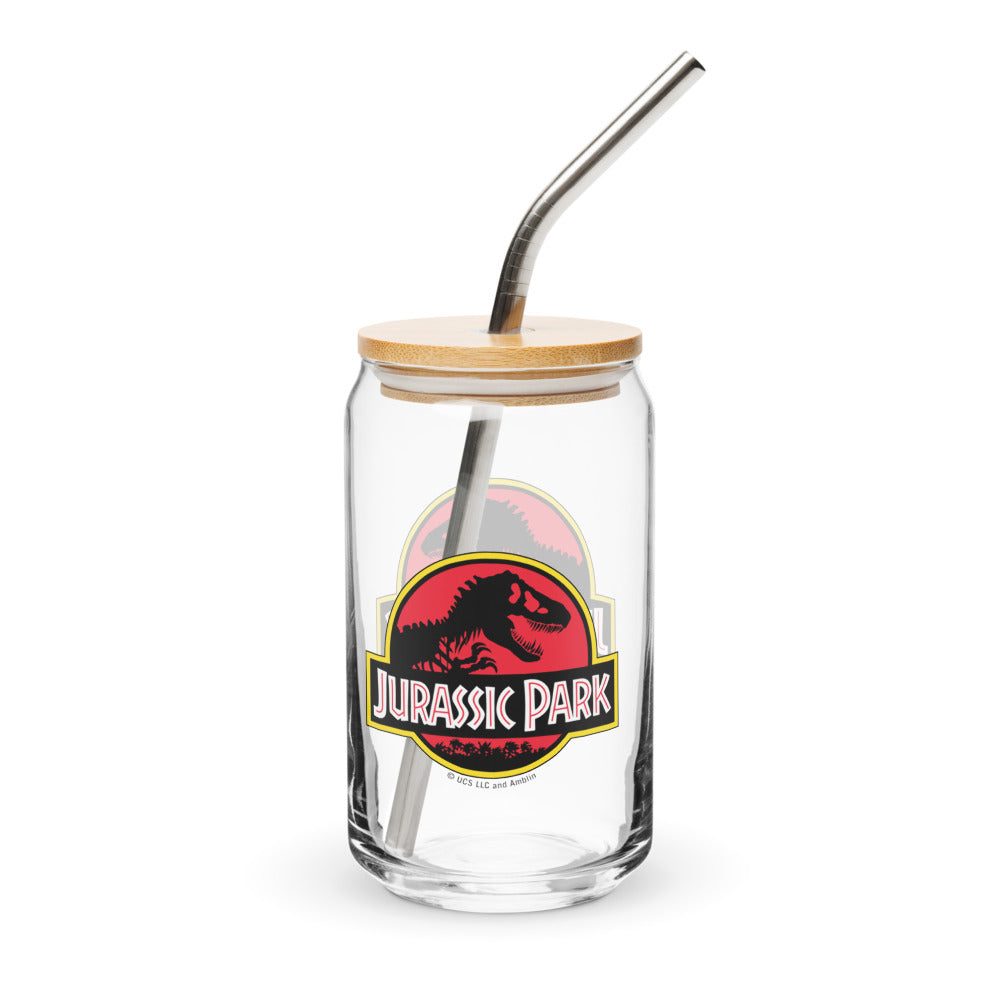 Jurassic Park Logo Can Shaped Glass