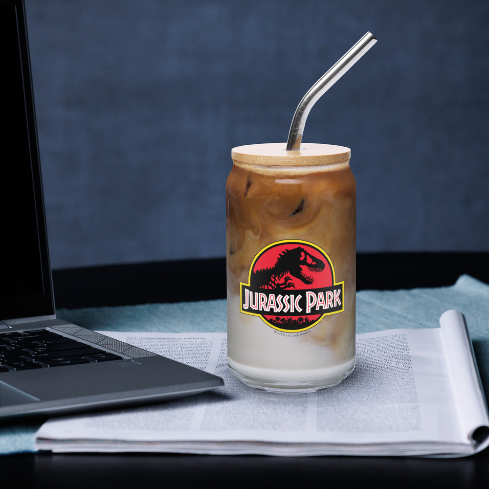 Jurassic Park Logo Can Shaped Glass