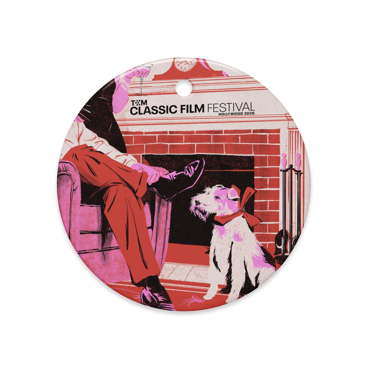 TCM Classic Film Festival Holiday Ceramic Ornament