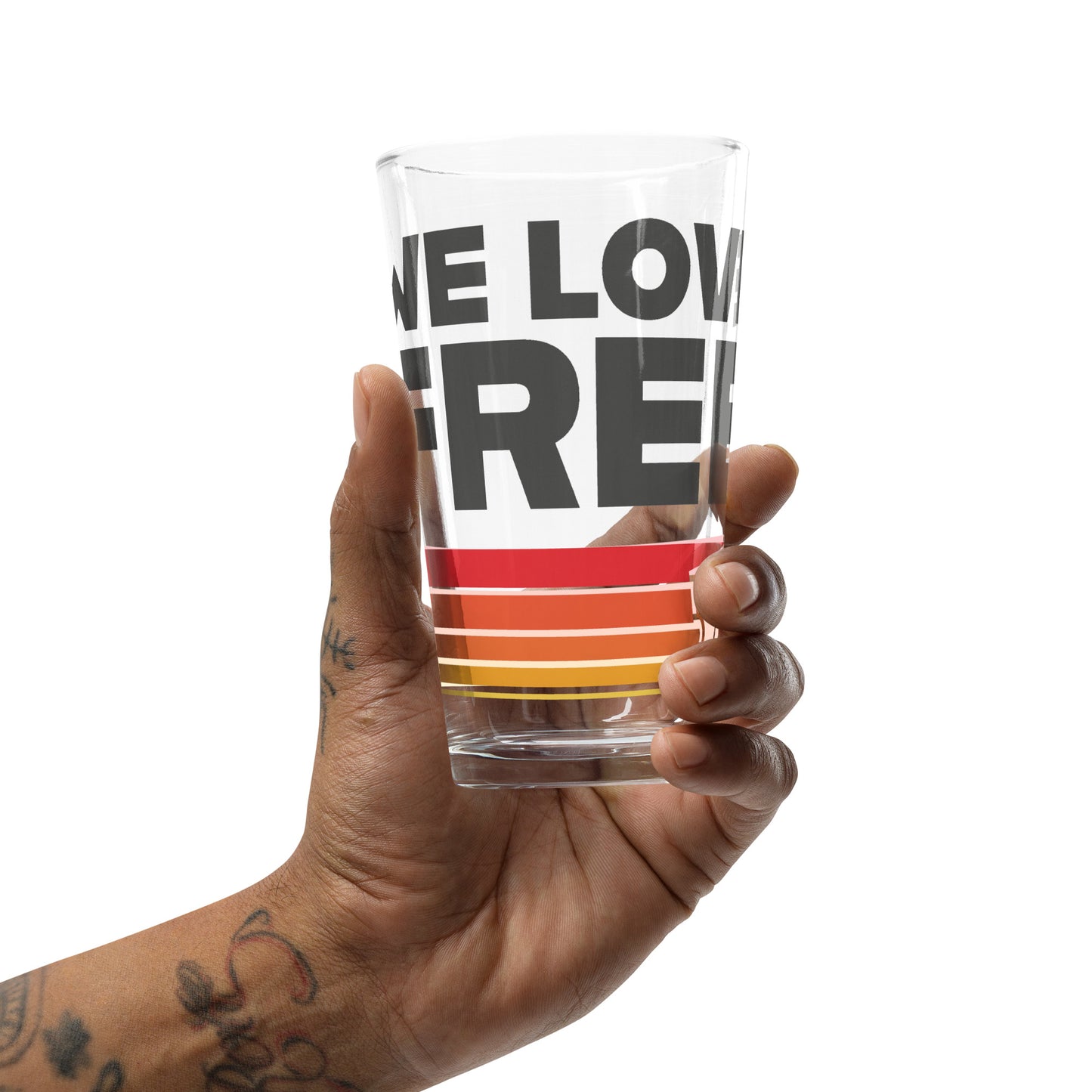 Fandango Pint Glass Retro We Love Free