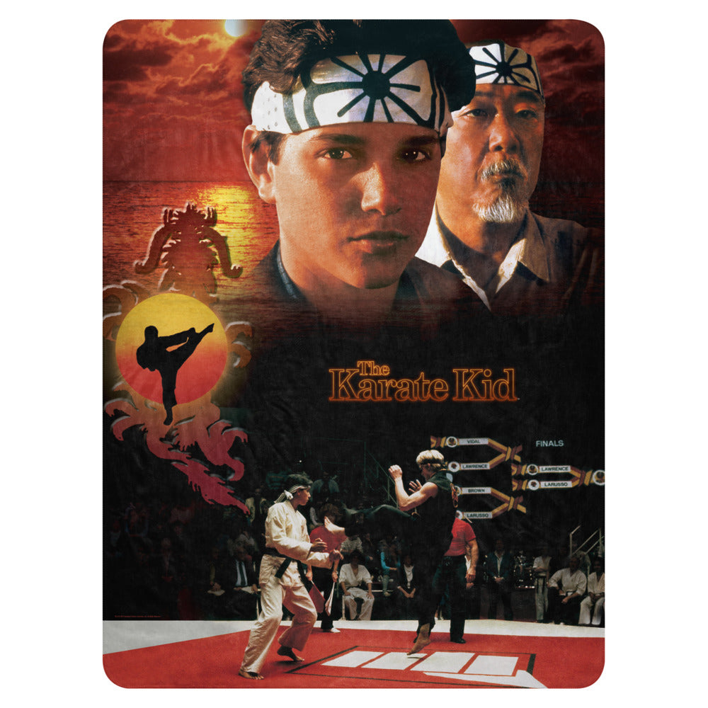 Karate Kid Keyart Sherpa Blanket 60 in x 80 in