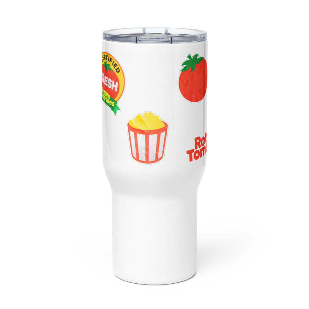 Rotten Tomatoes Sticker Icons Travel Mug