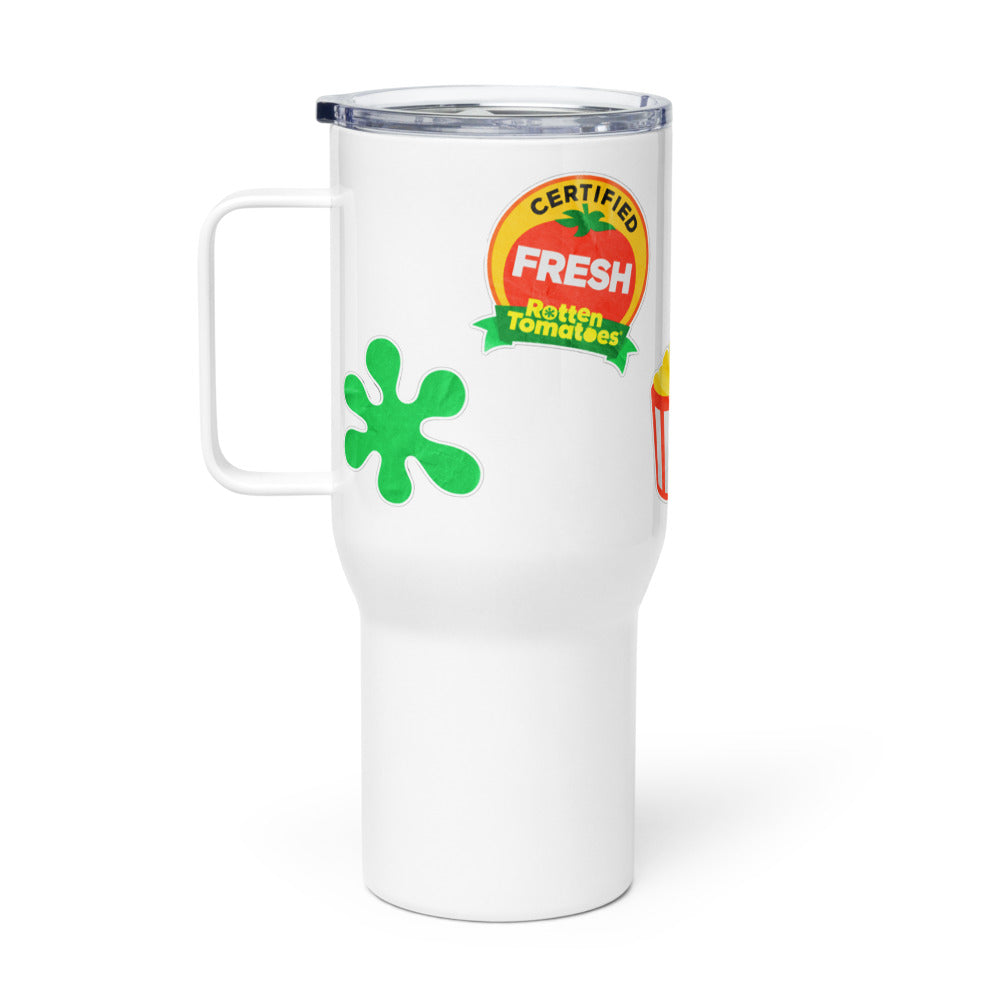 Rotten Tomatoes Sticker Icons Travel Mug