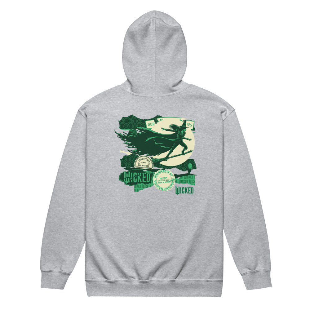 Wicked: For Good Zip Up Hoodie Wicked Witch Sport Grey