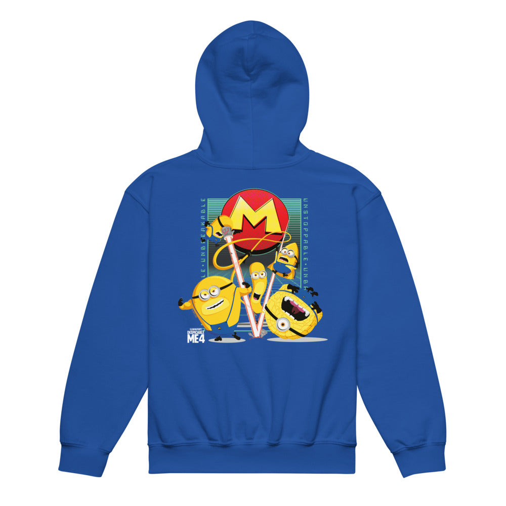 Despicable Me 4 Unstoppable Minion Kids Hoodie